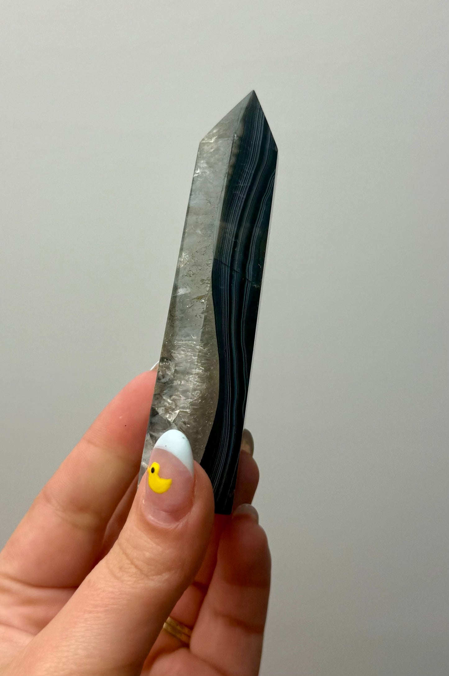 Black agate tower