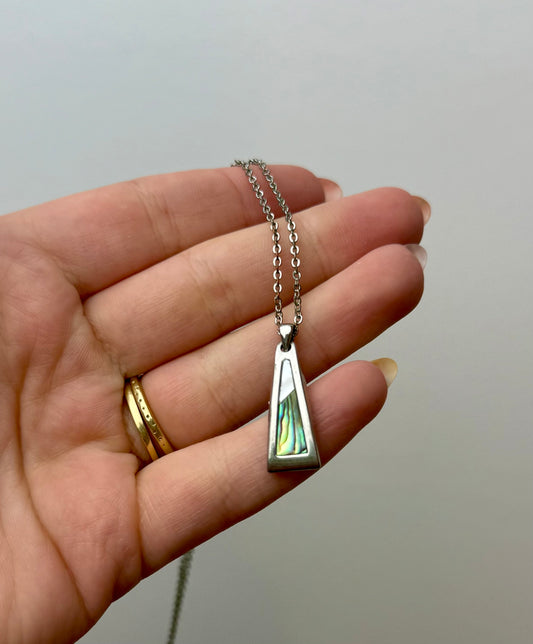 Abalone Shell necklace thrifted find