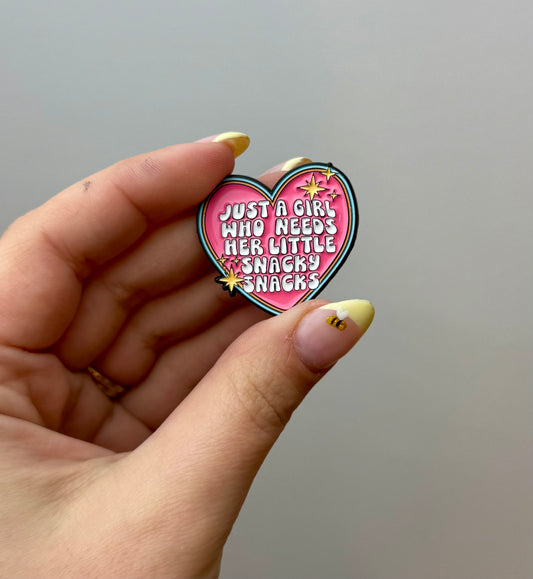 Snacks enamel pin