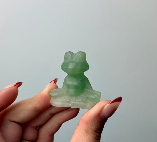 Yoga frog carving