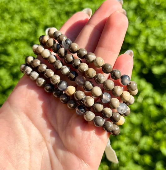 6mm volcano agate bracelets