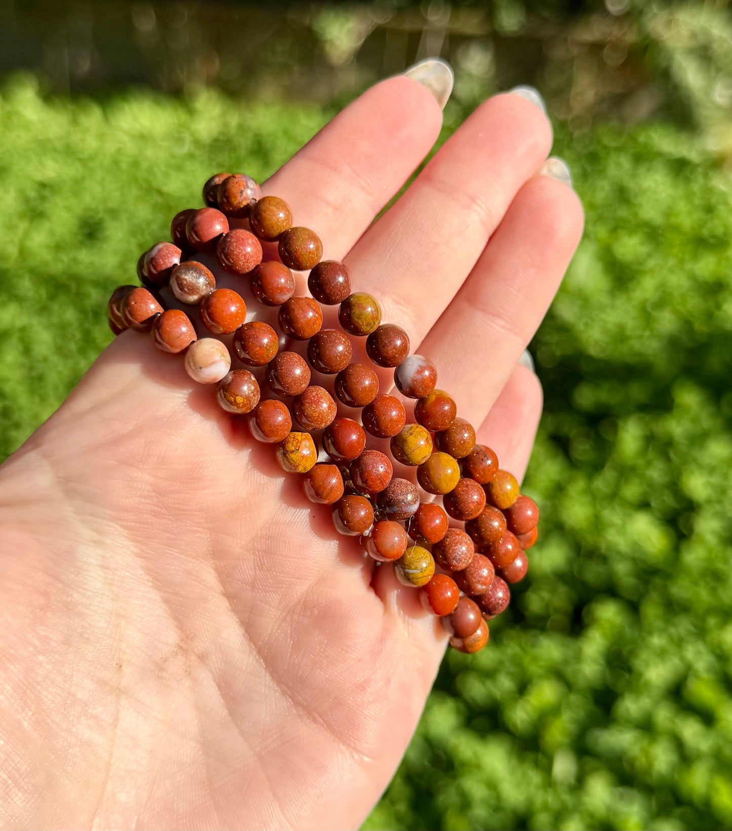 6mm red ocean jasper bracelets