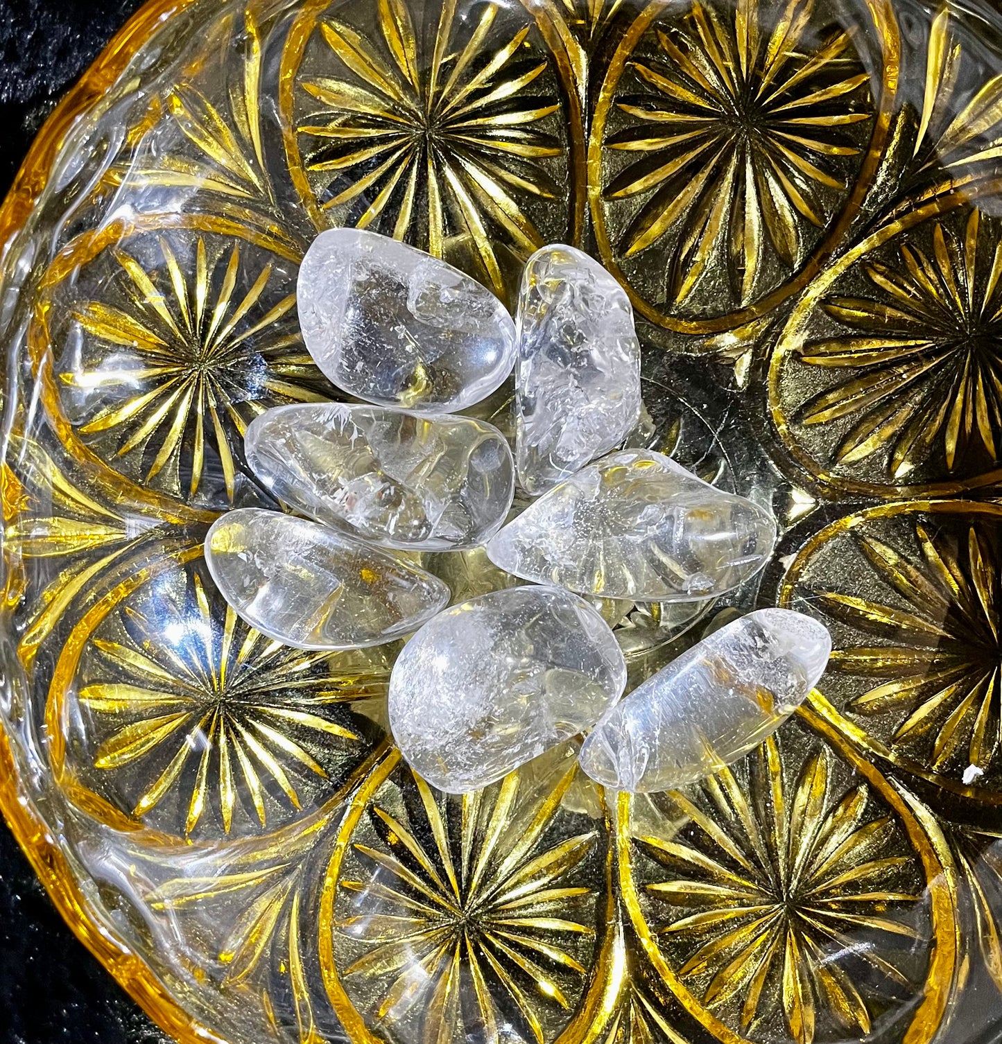 Clear quartz tumbles