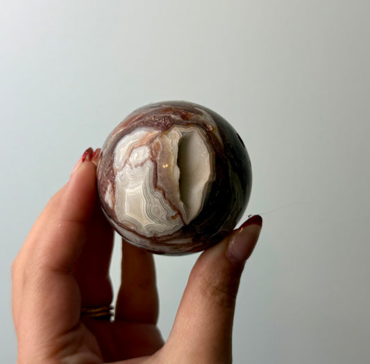 Mexican lace agate sphere
