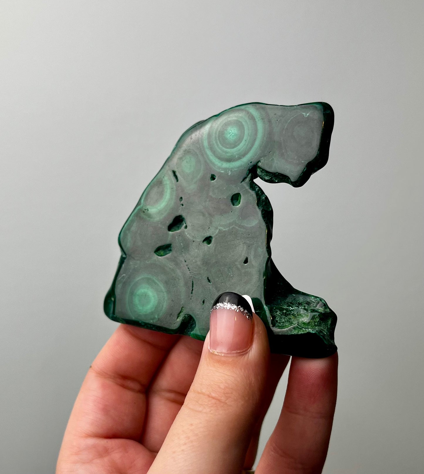 Malachite slab