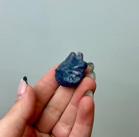 Lepidolite millennium falcon carving ￼