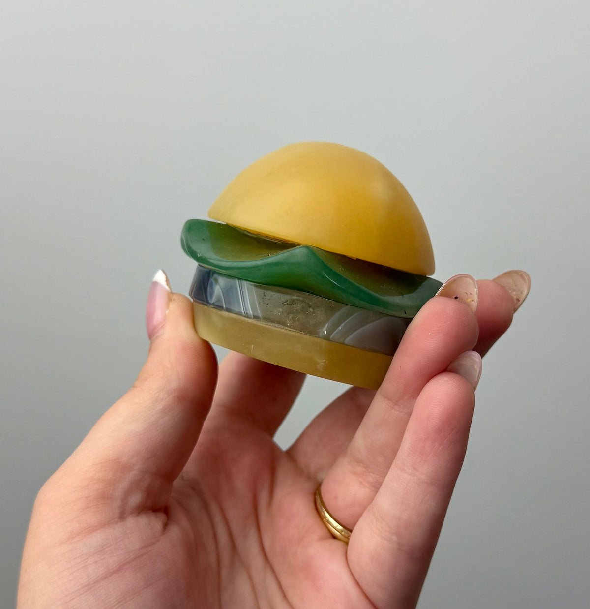 Crystal burger carving