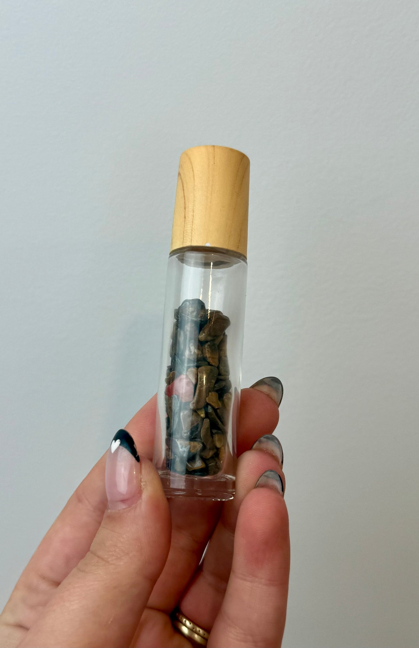 Tigers eye chip roller bottle