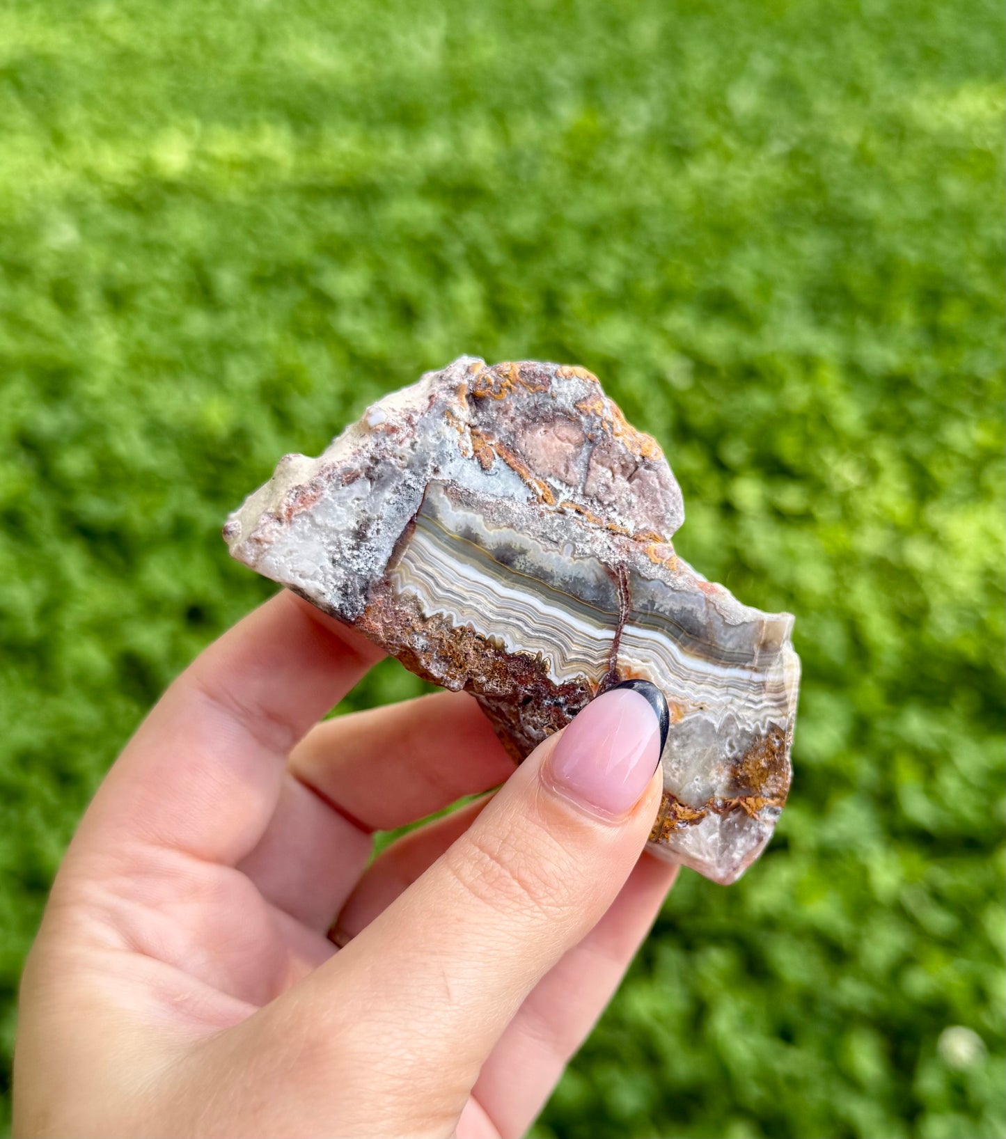 Mexican lace agate slab