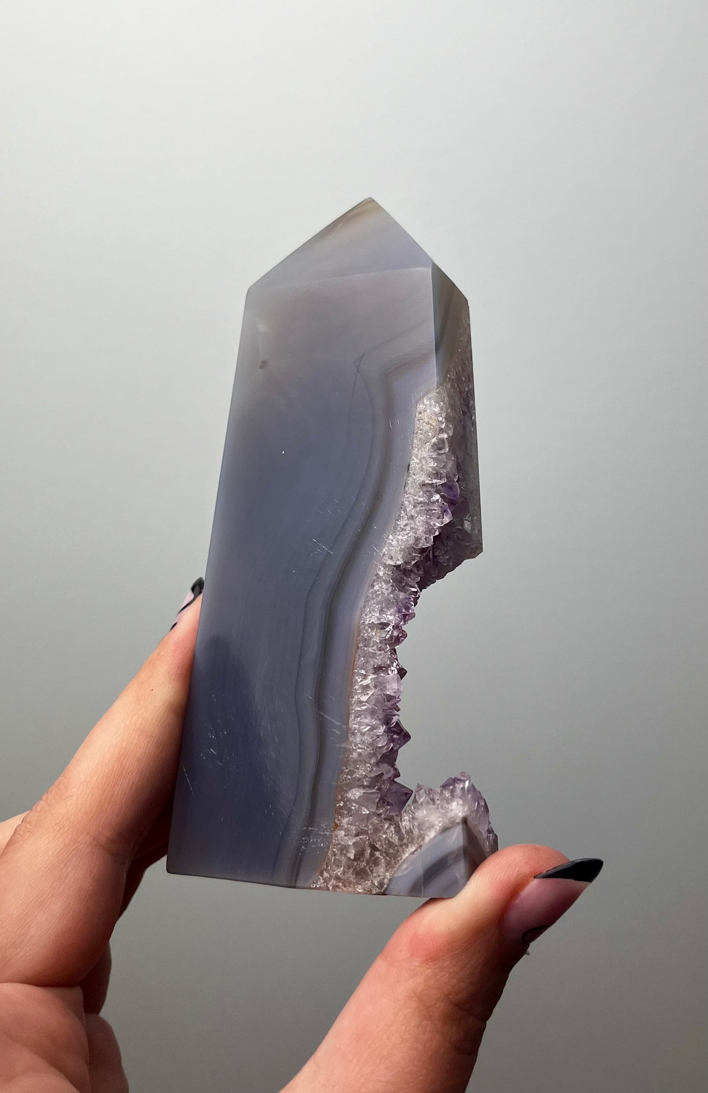 Amethyst agate tower