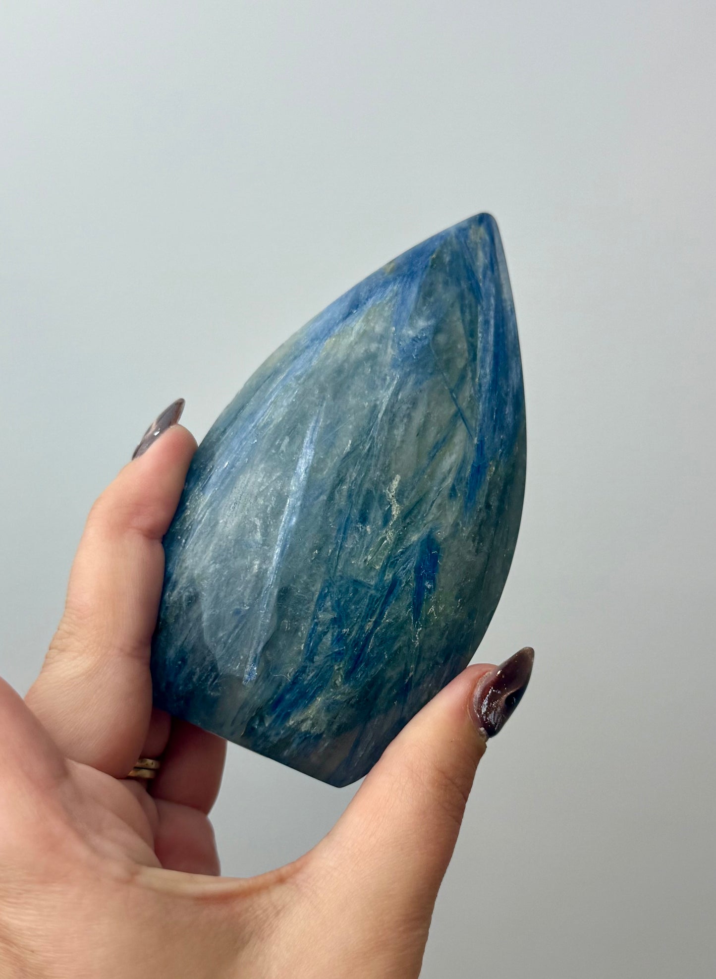 Blue kyanite tear freeform