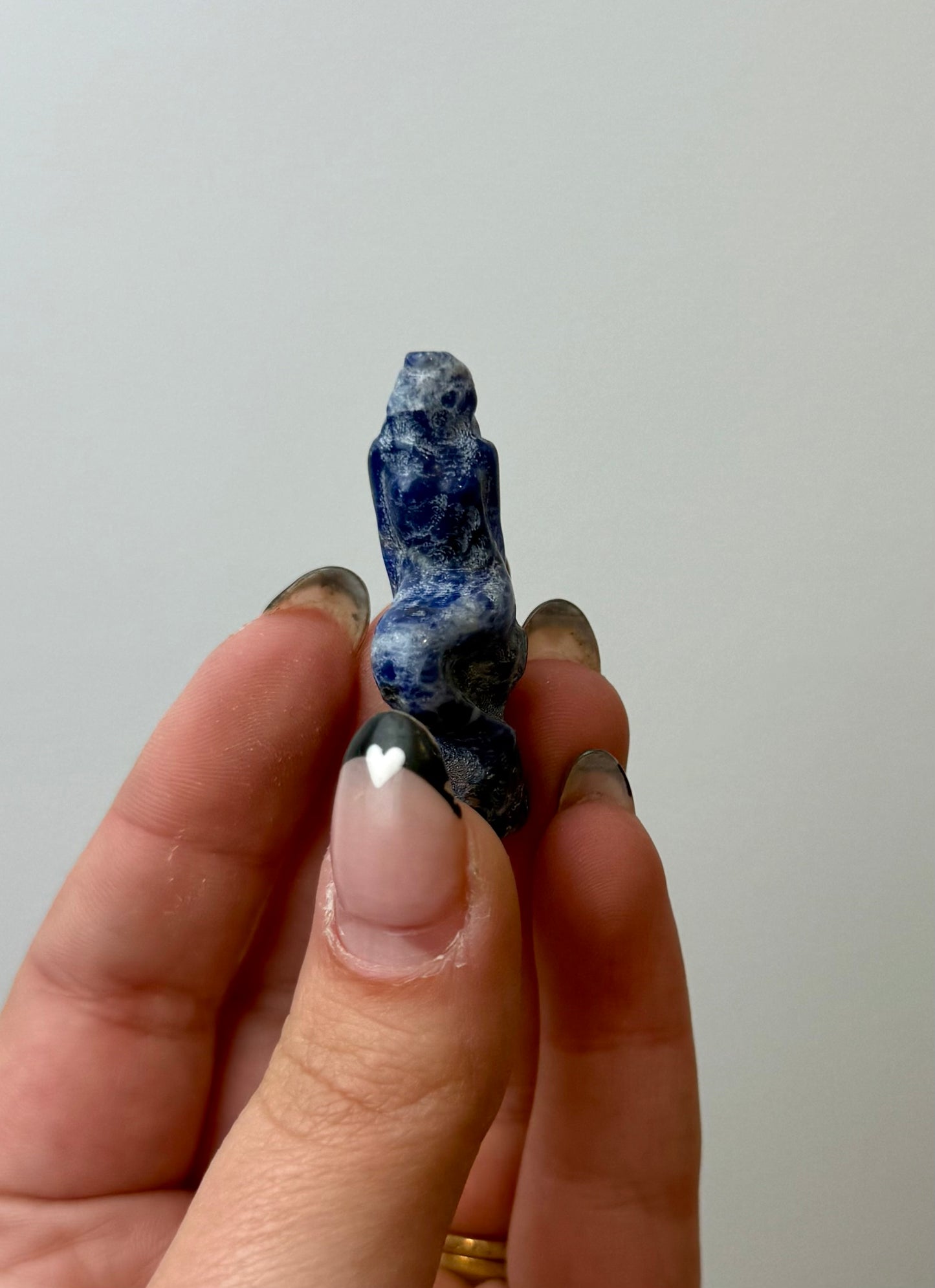 Sodalite mermaid carving