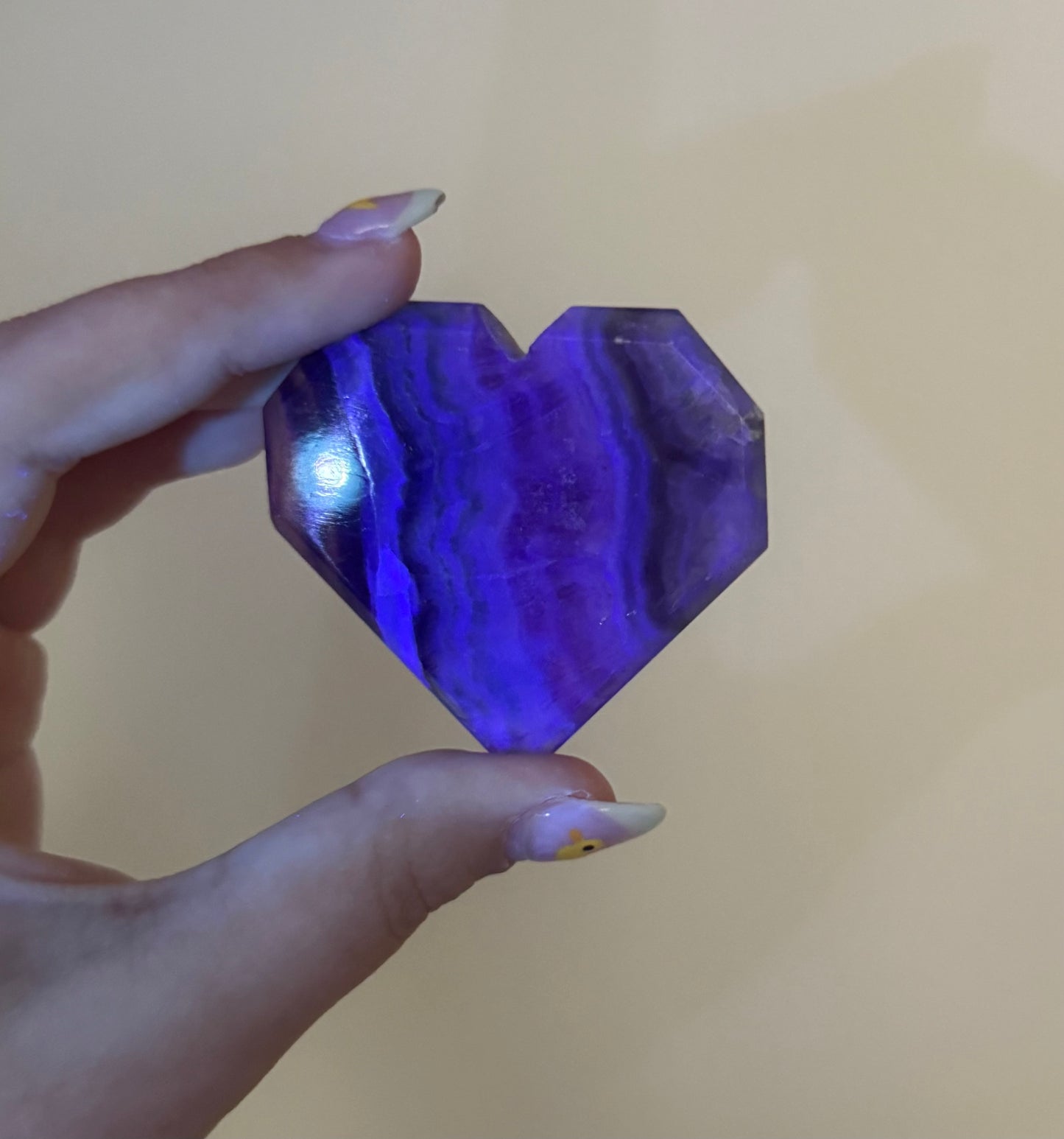 Fluorite heart carving
