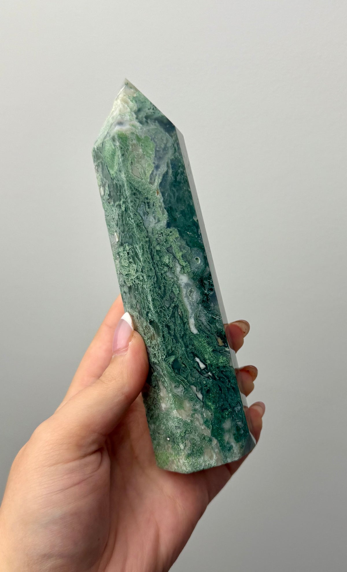 Moss agate tower