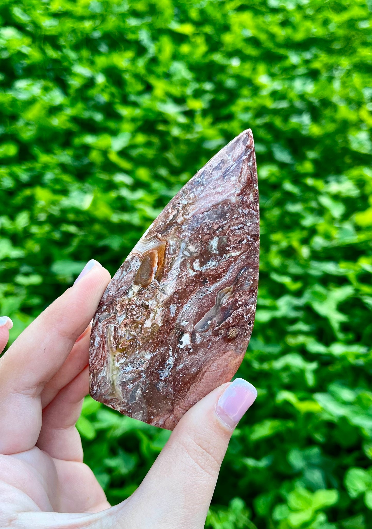 Mexican lace agate tear freeform