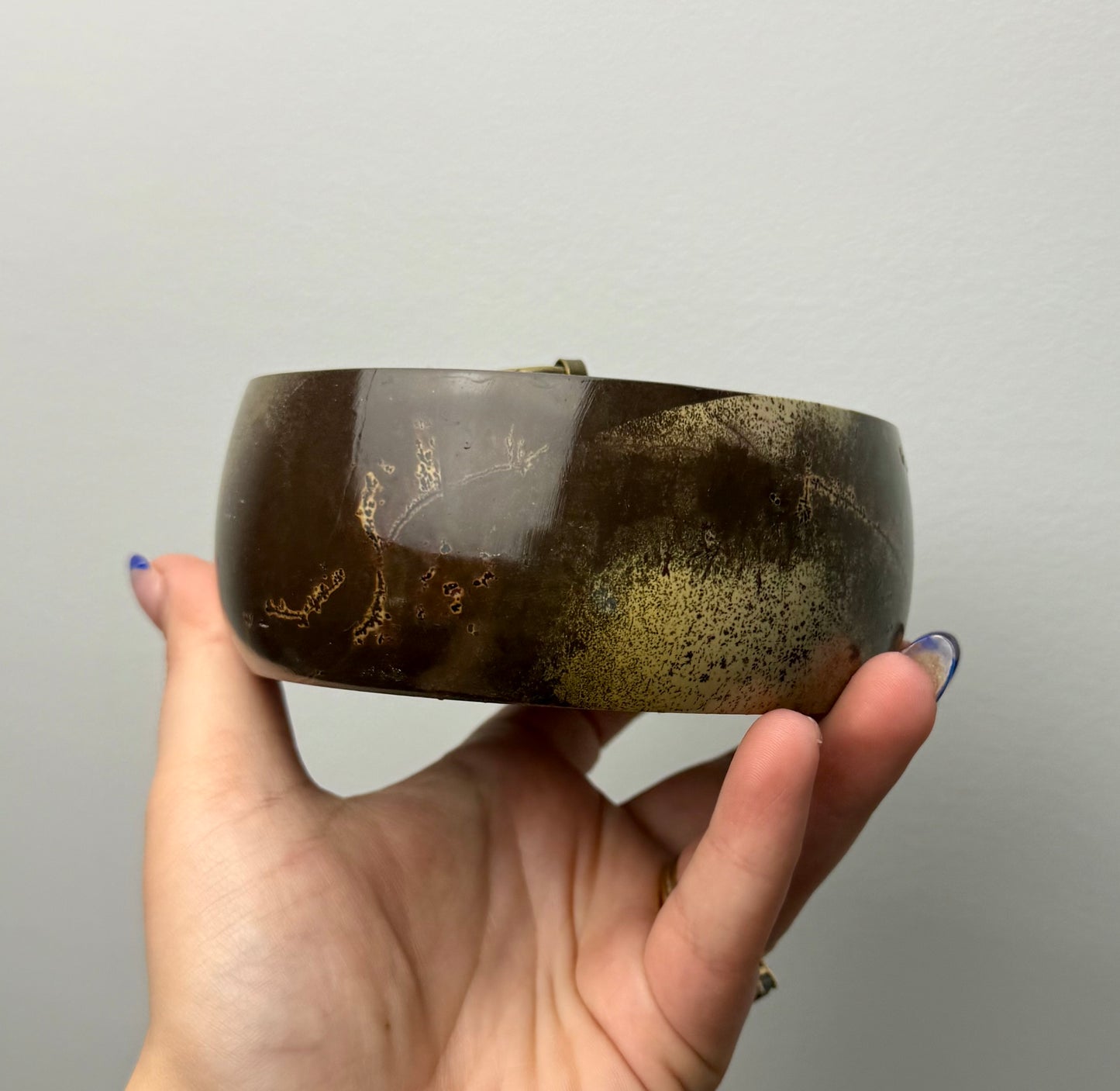 Picture jasper trinket box