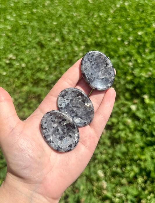 Larvikite worry stones