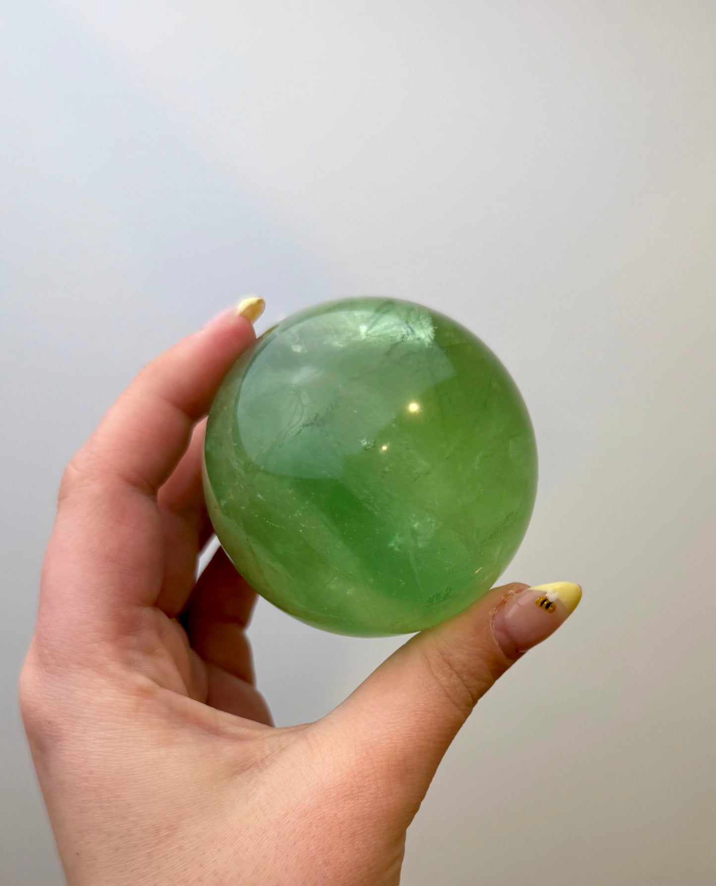 Green fluorite sphere