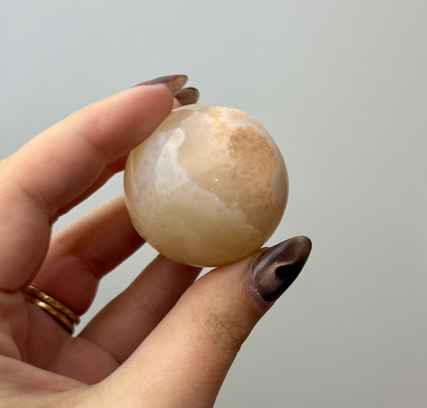 Druzy agate sphere