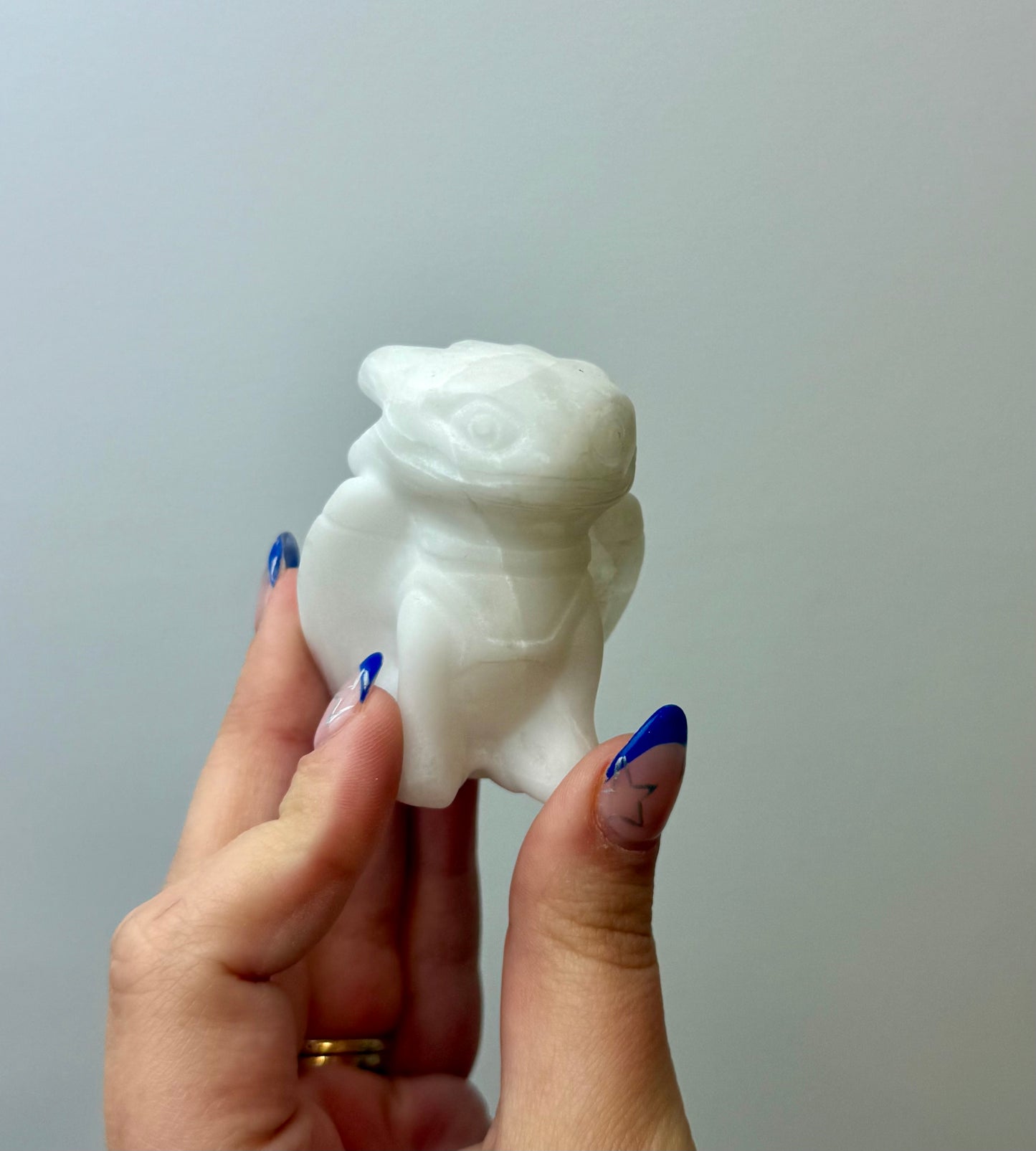 White jade toothless carvings