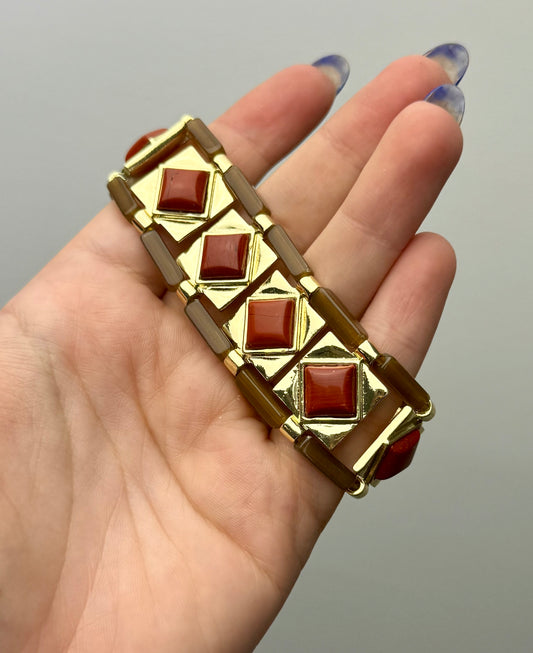 Red jasper bracelet thrifted find