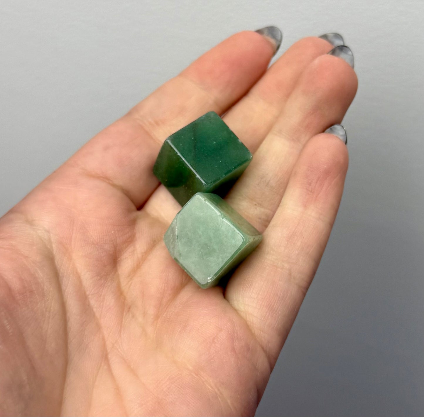Green aventurine cubes