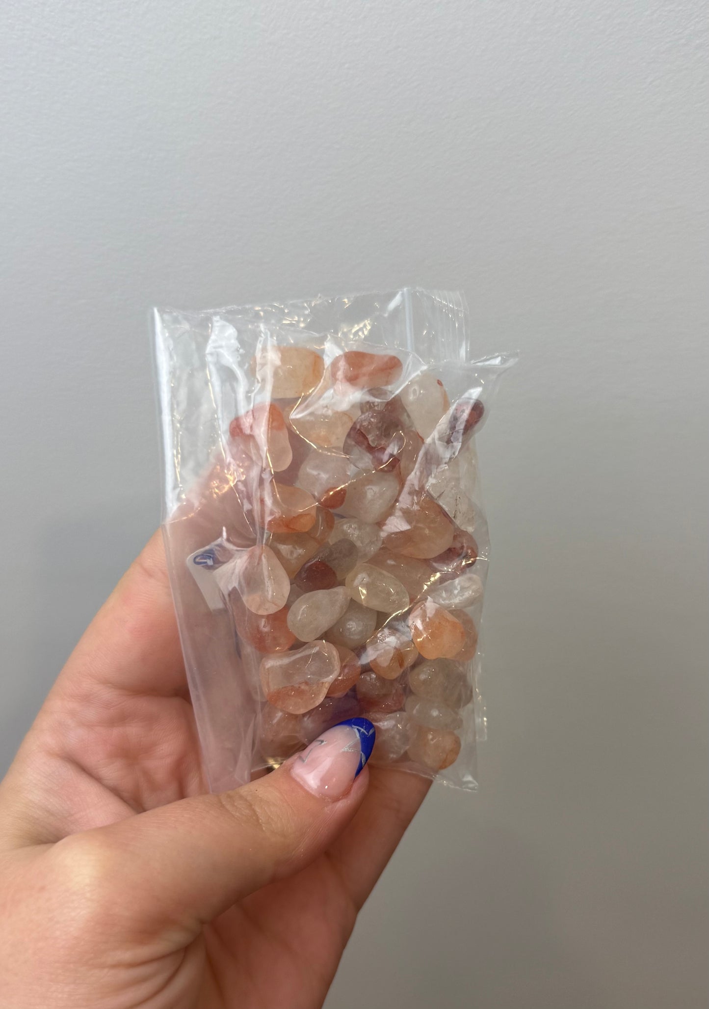 Fire quartz chip pebble bags