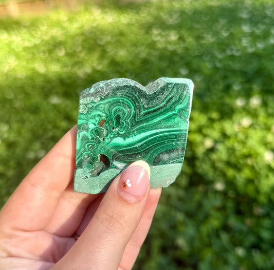 Malachite slab