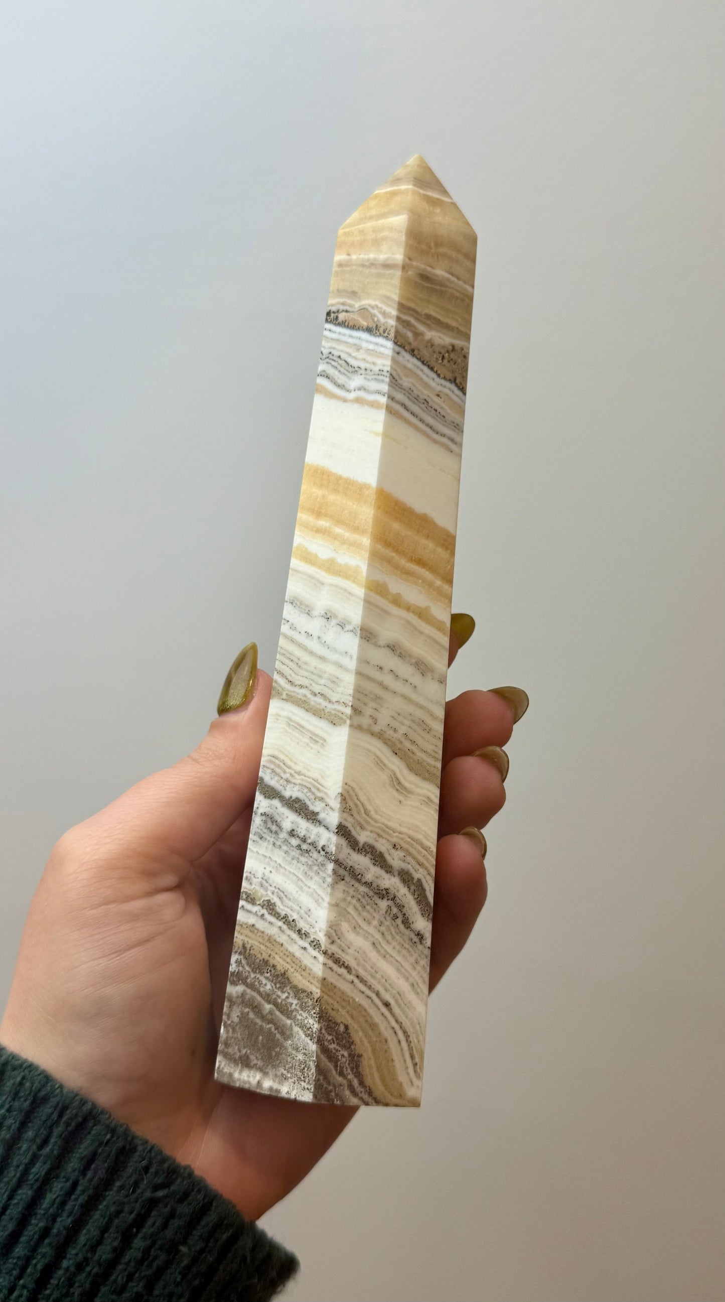 Dendritic orange calcite tower