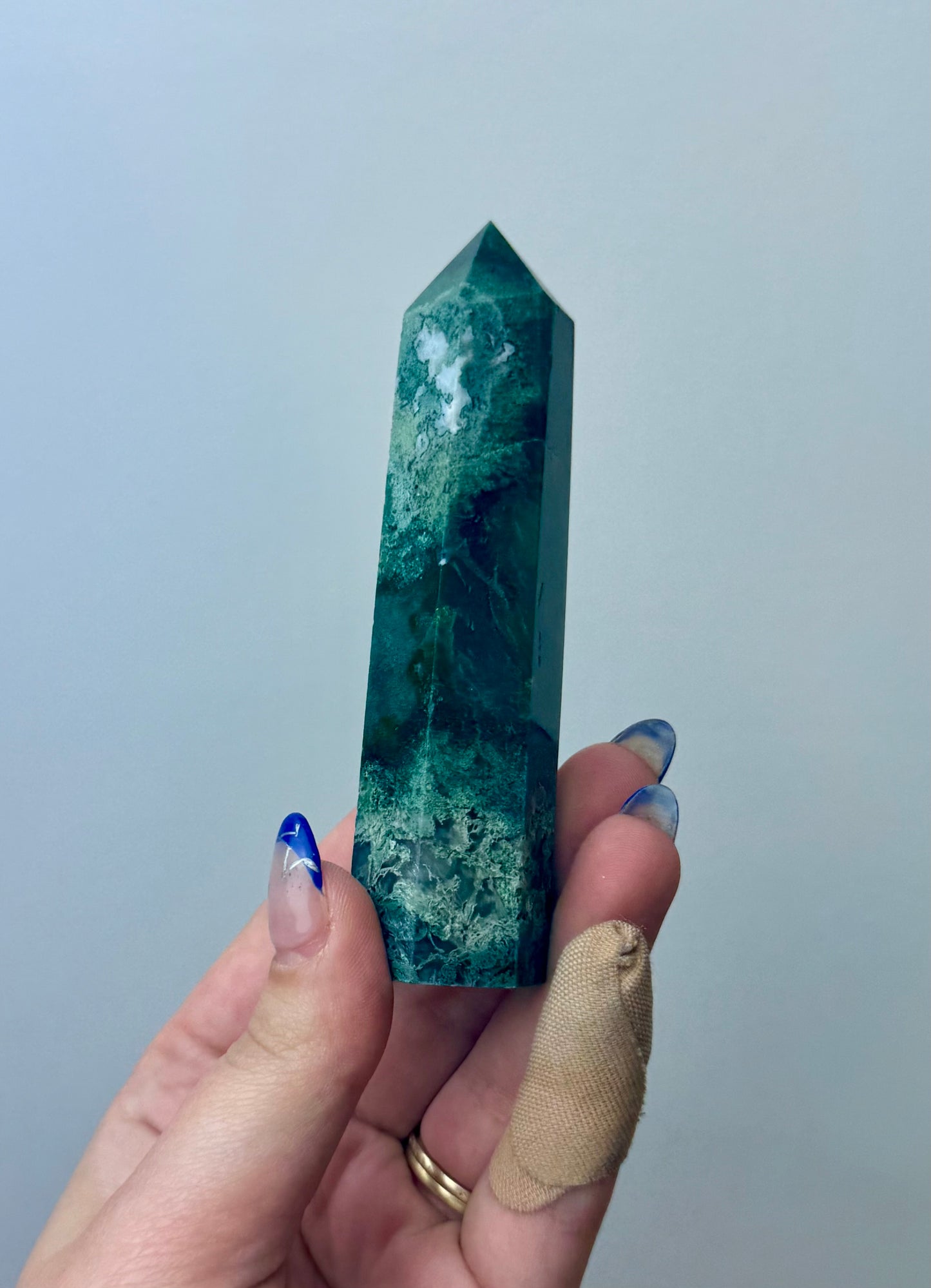 Moss agate tower