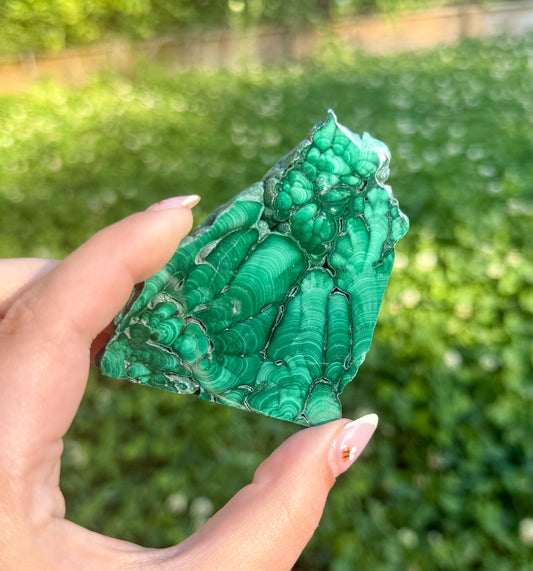Malachite slab
