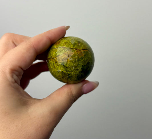 Green opal sphere