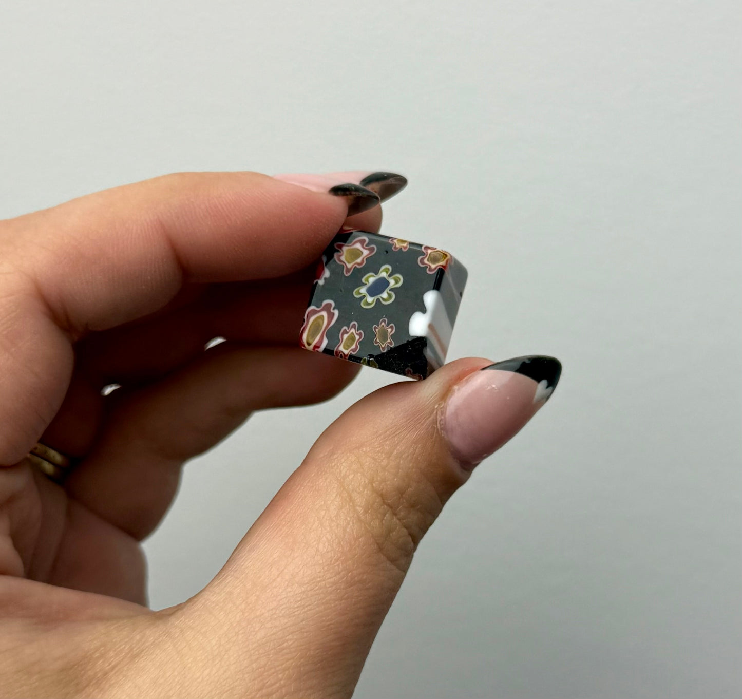 Glass flower cube