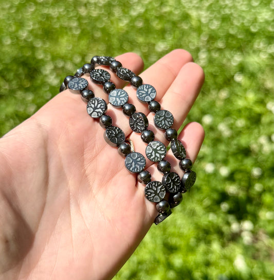 Tree hematite bracelets