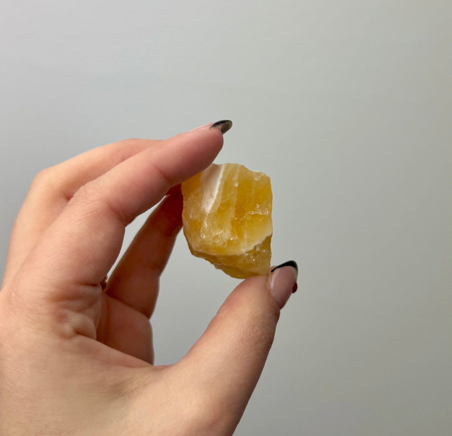 Orange calcite raw chunk