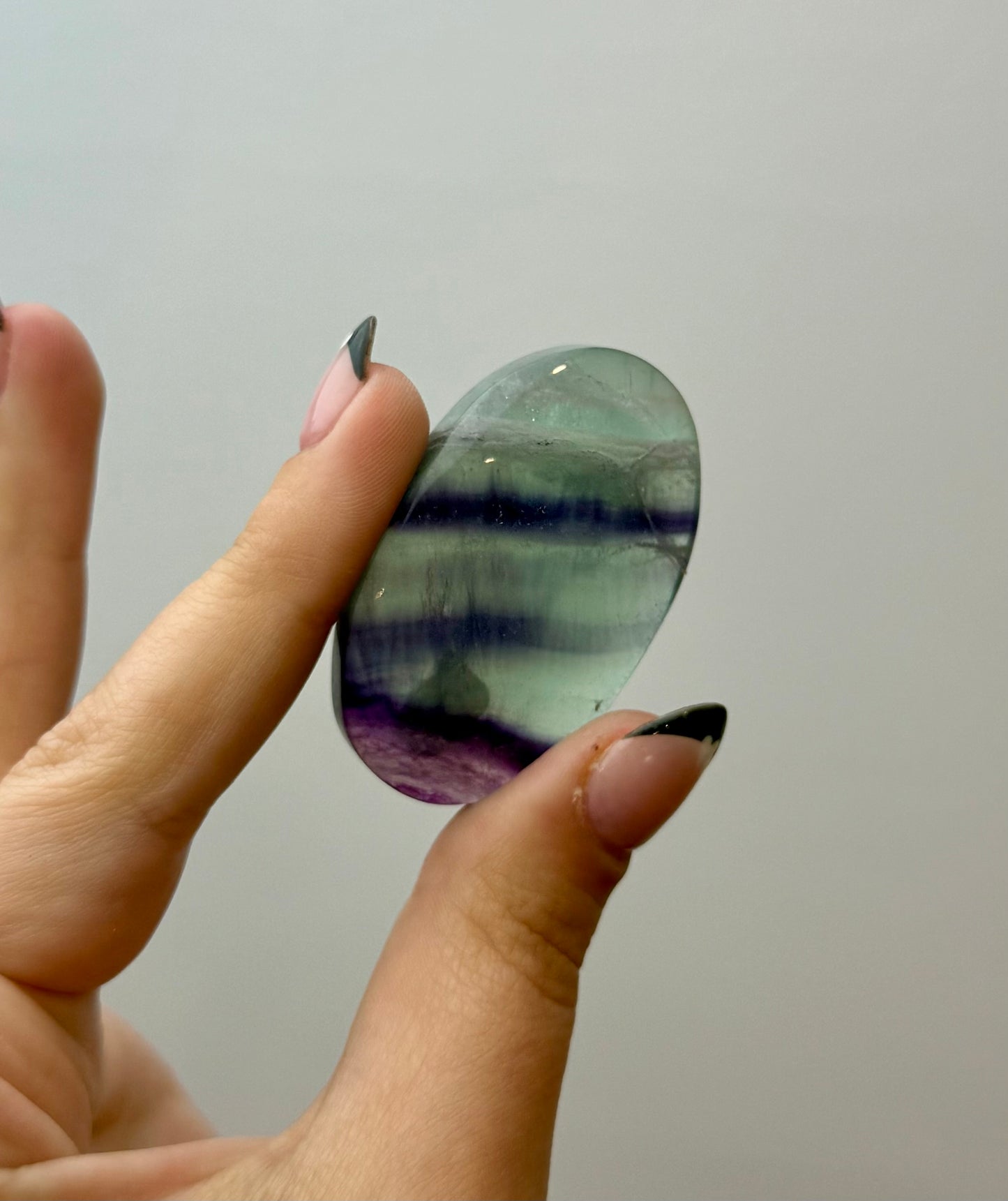 Fluorite palm stone