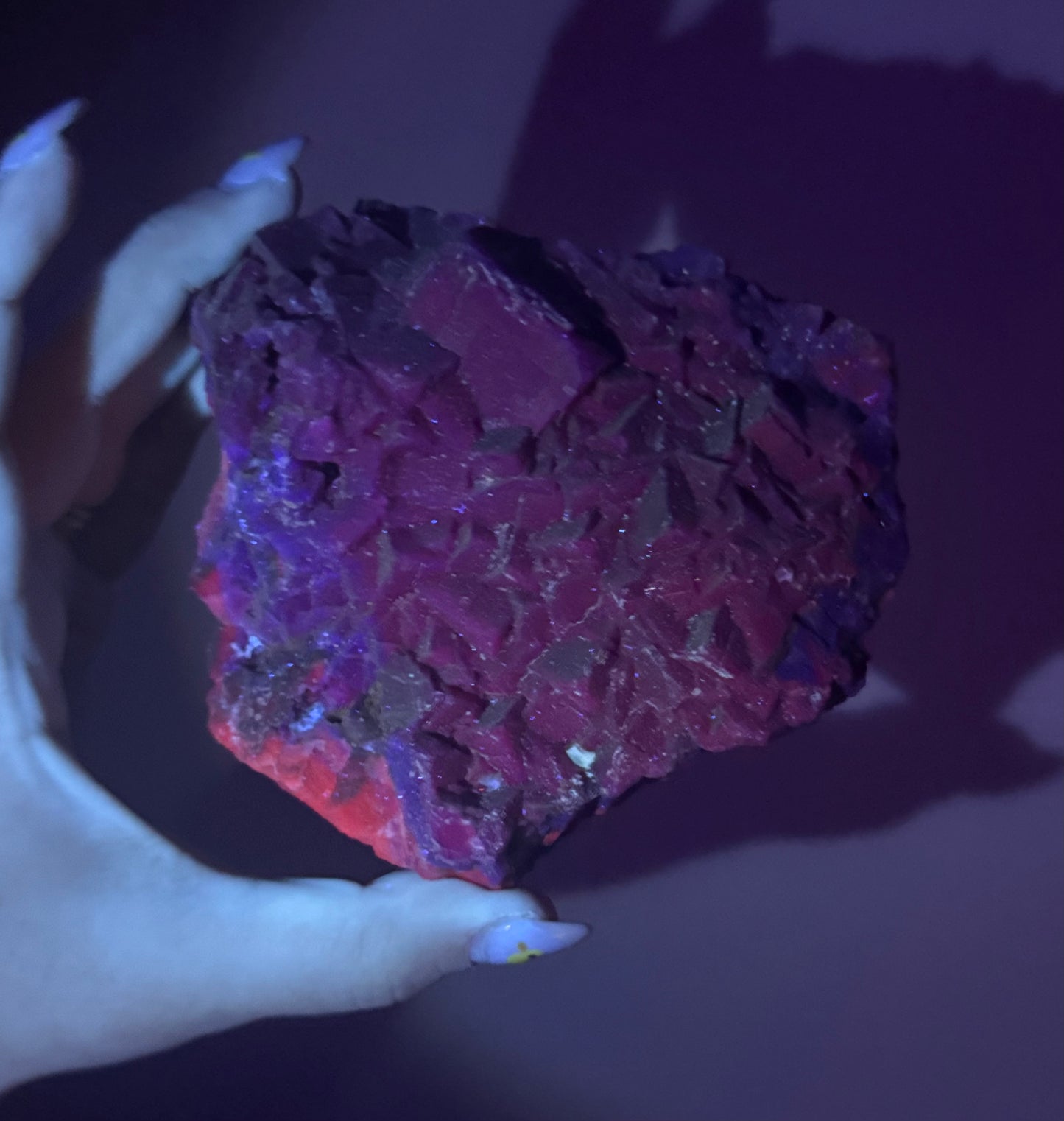 Black rose fluorite specimen