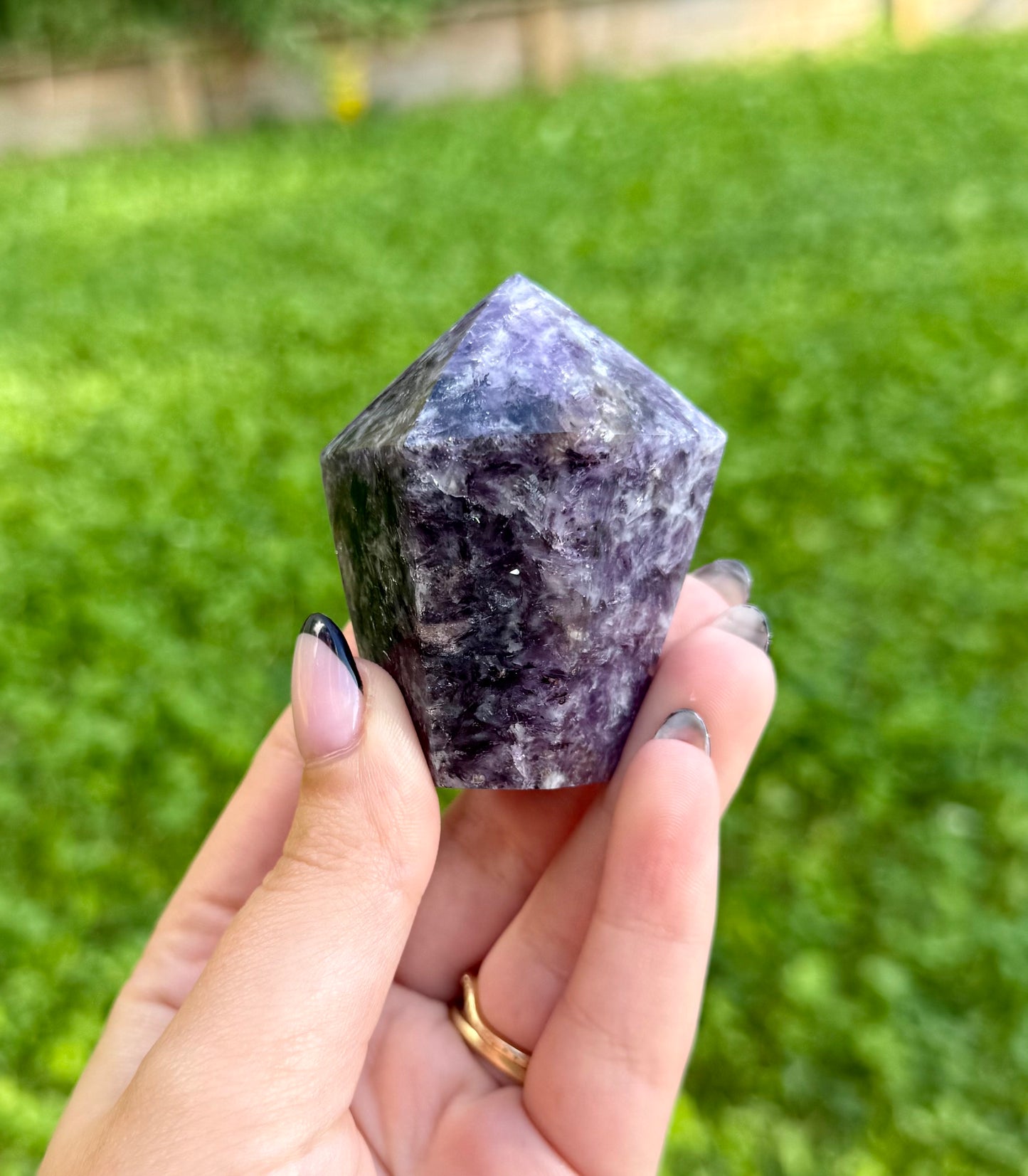 Lepidolite cupcake tower