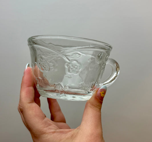 Glass mug thrifted find