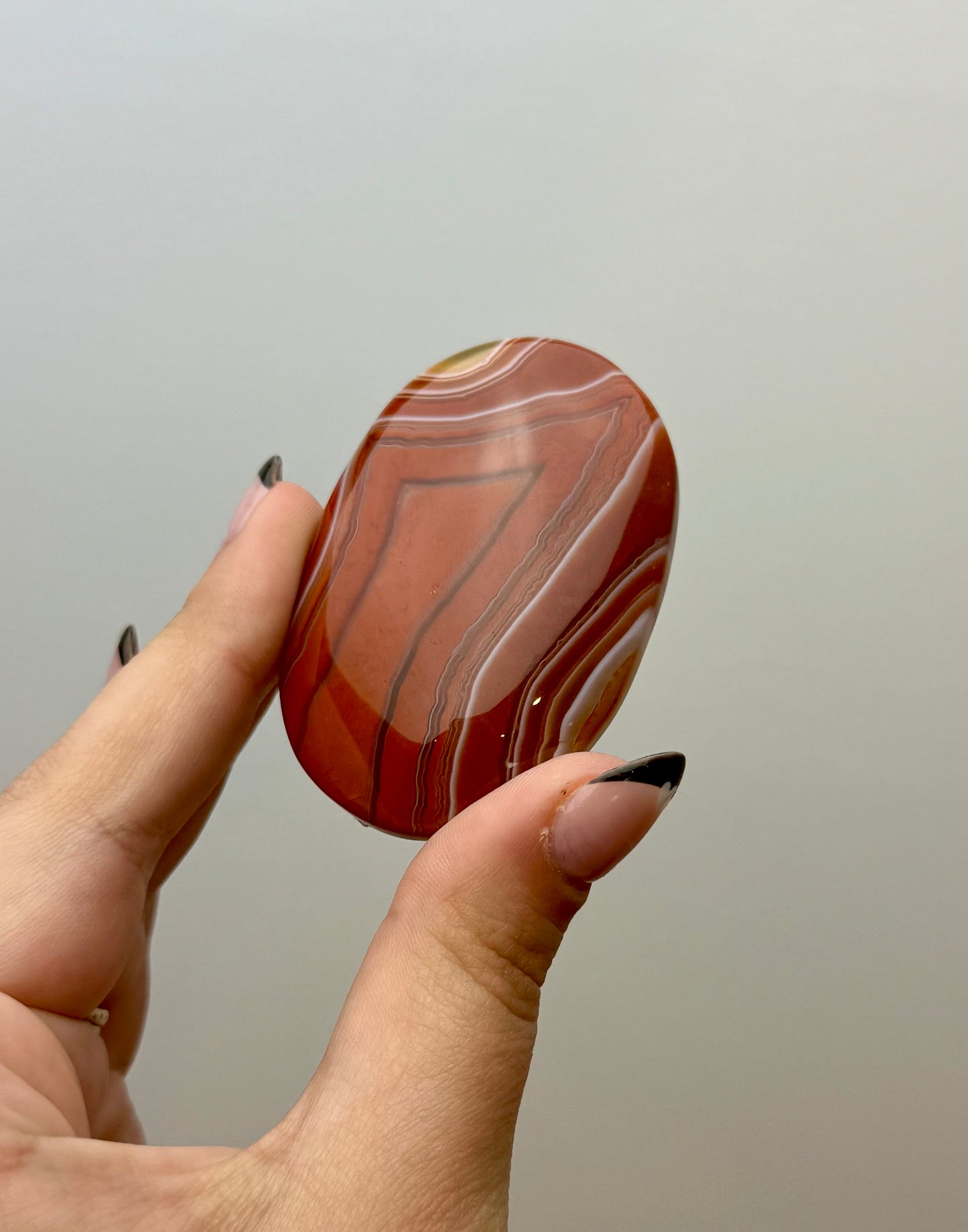Carnelian palm stone