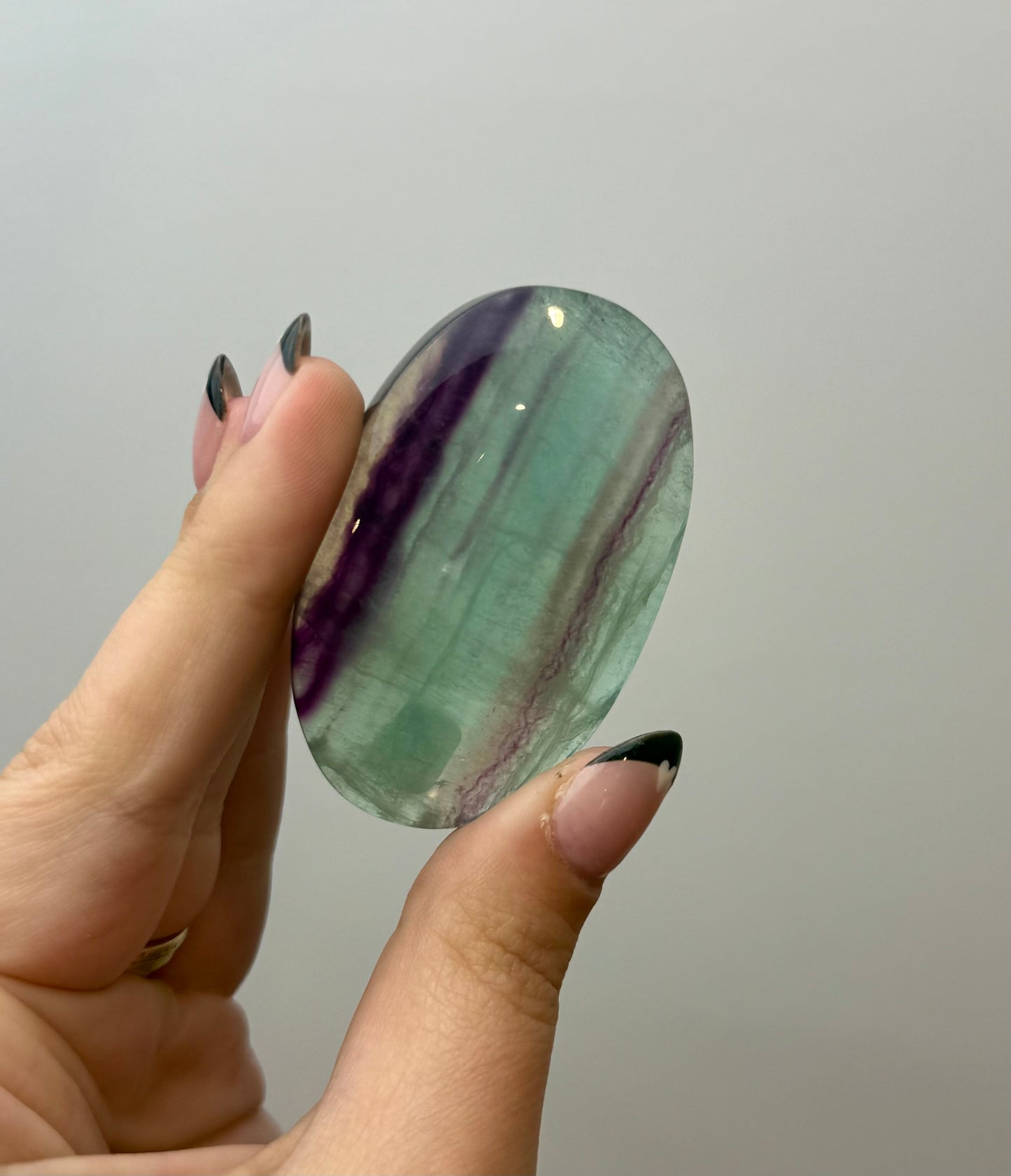Fluorite palm stone