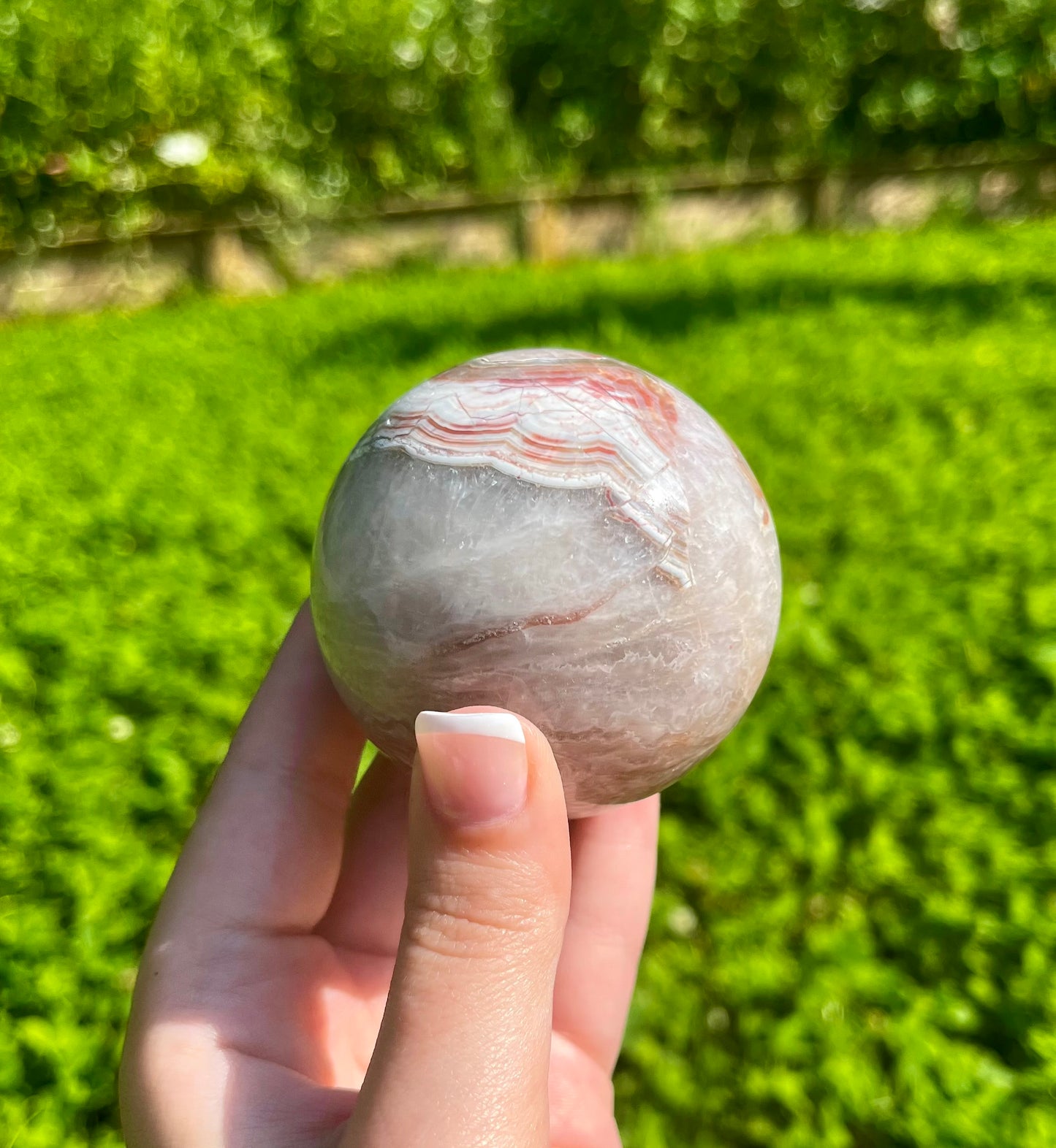 Amethyst agate sphere