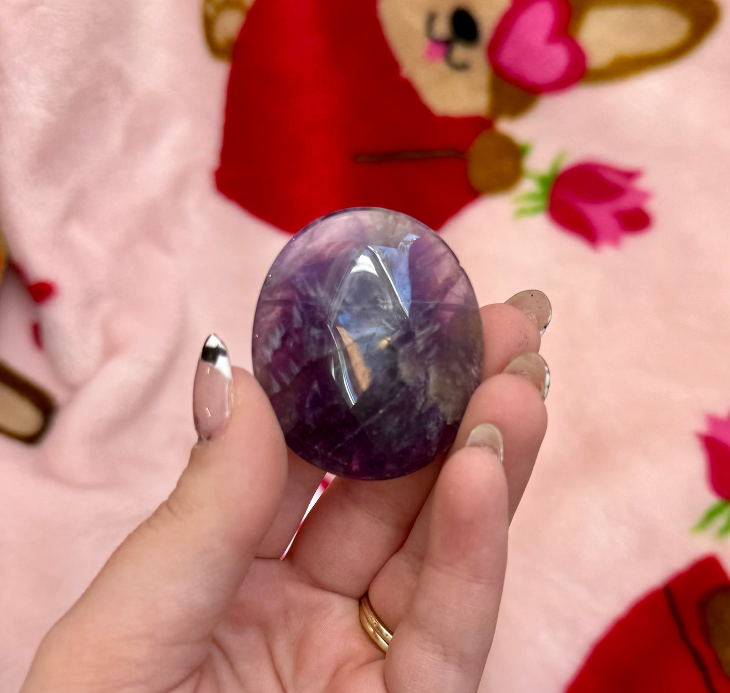 Amethyst flat stone