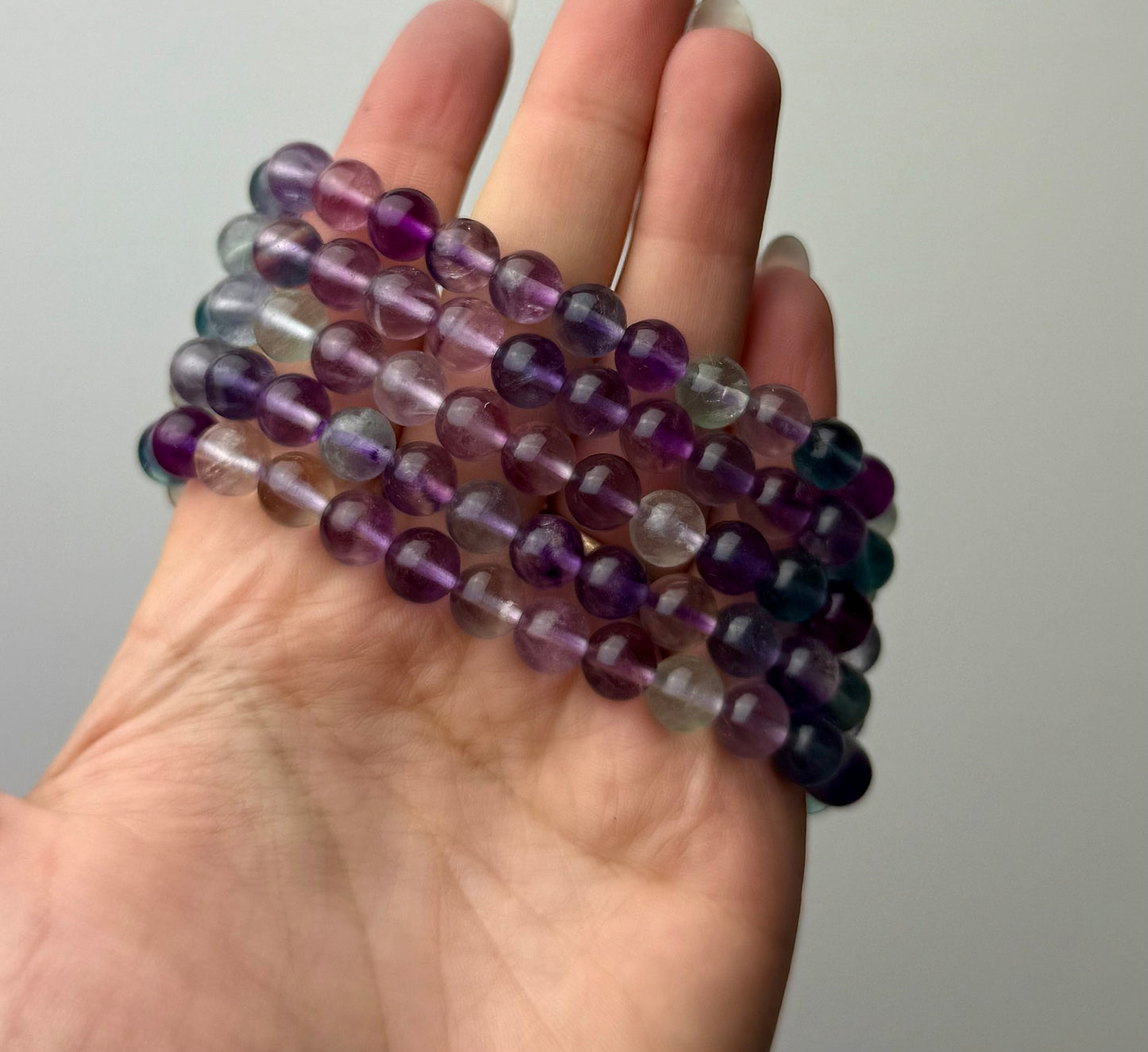 Purple fluorite bracelets