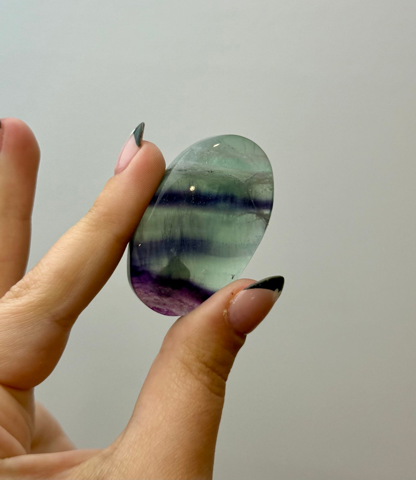 Fluorite palm stone