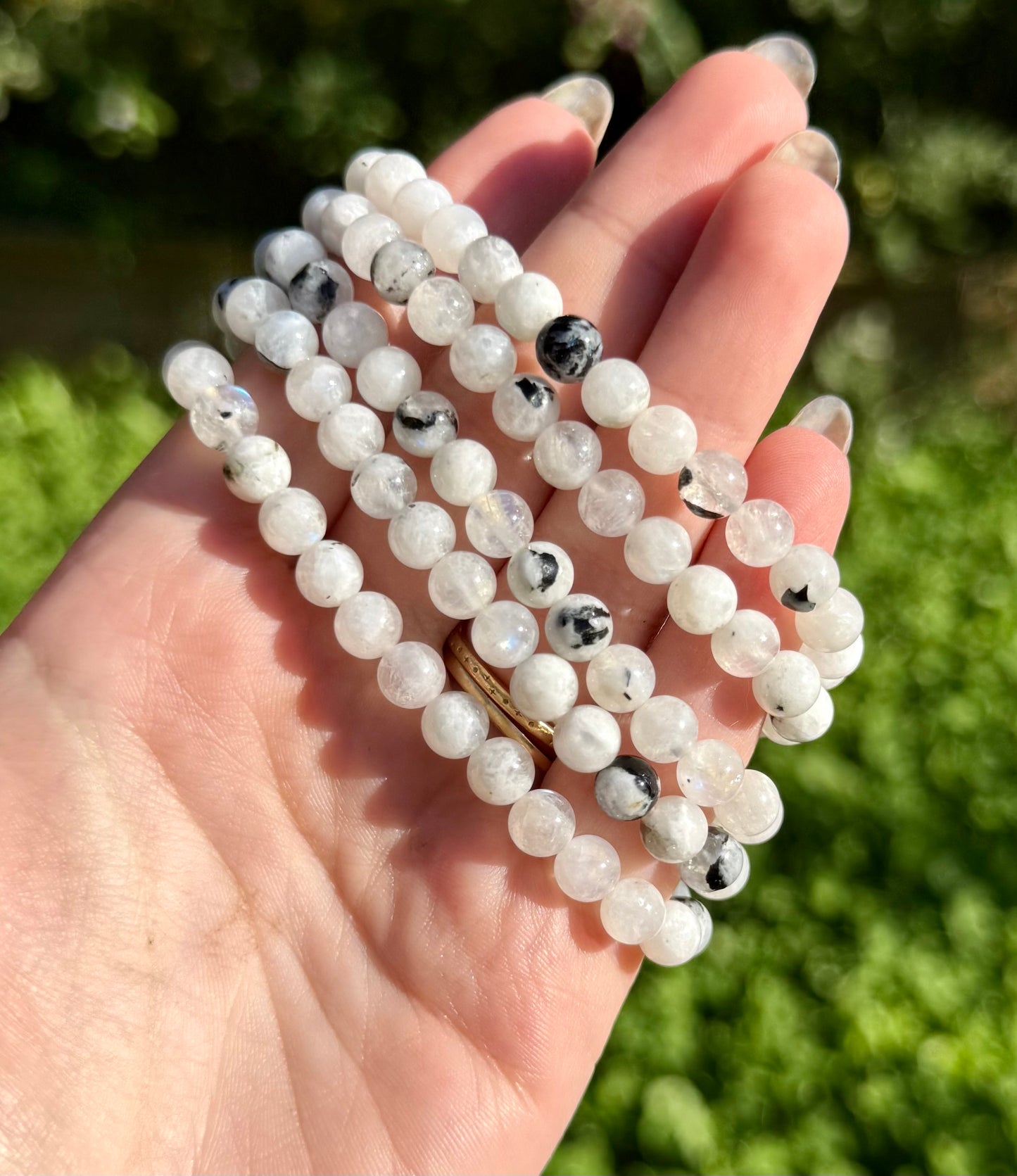 6mm rainbow moonstone bracelets