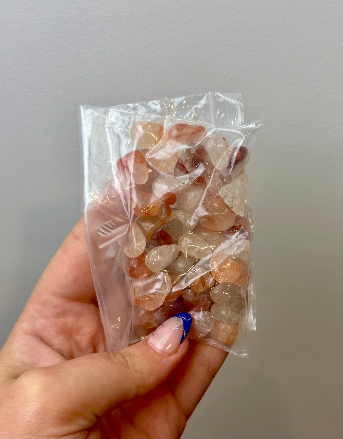 Fire quartz chip pebble bags