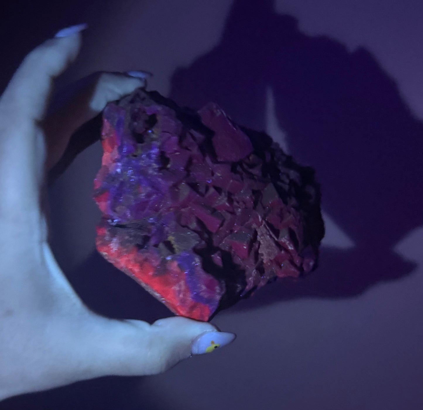 Black rose fluorite specimen