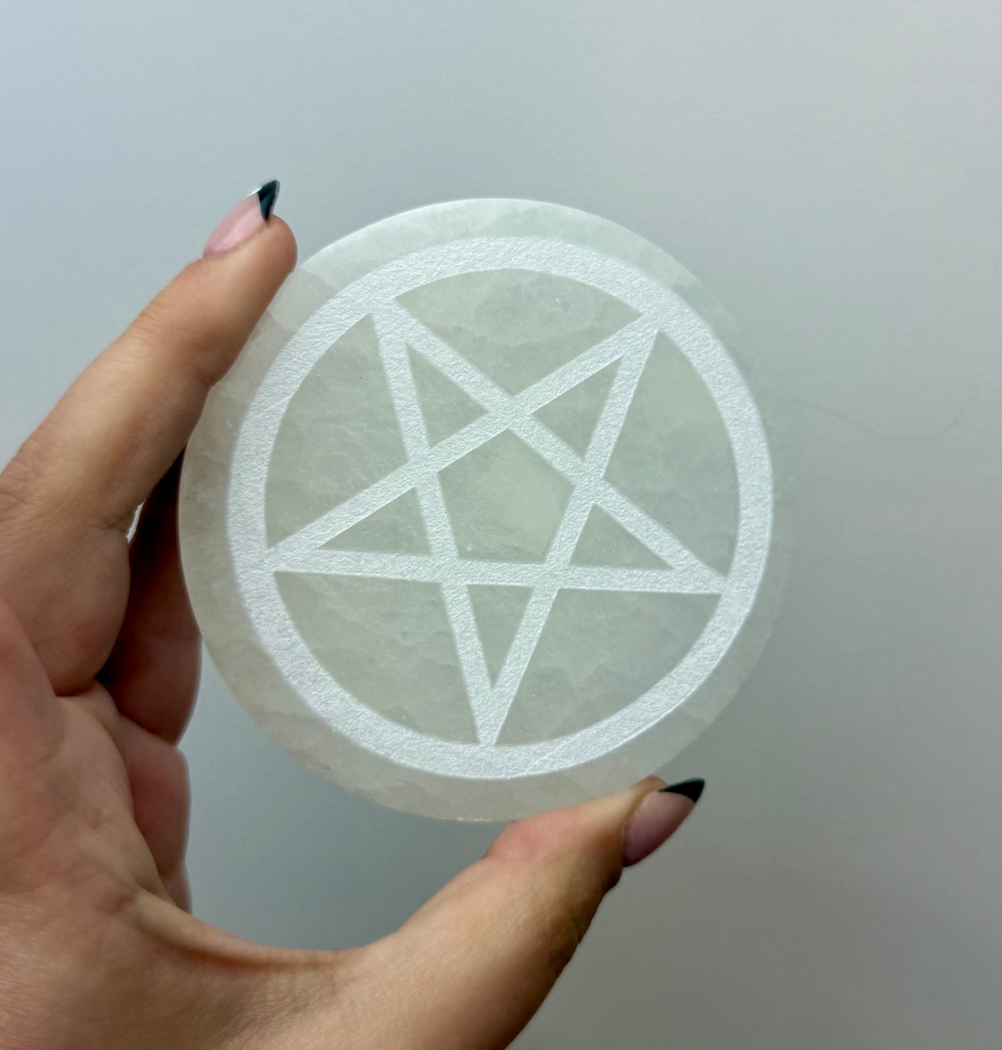 Satin spar charger plate slab