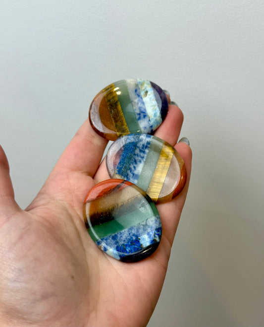 Chakra rainbow worry stones